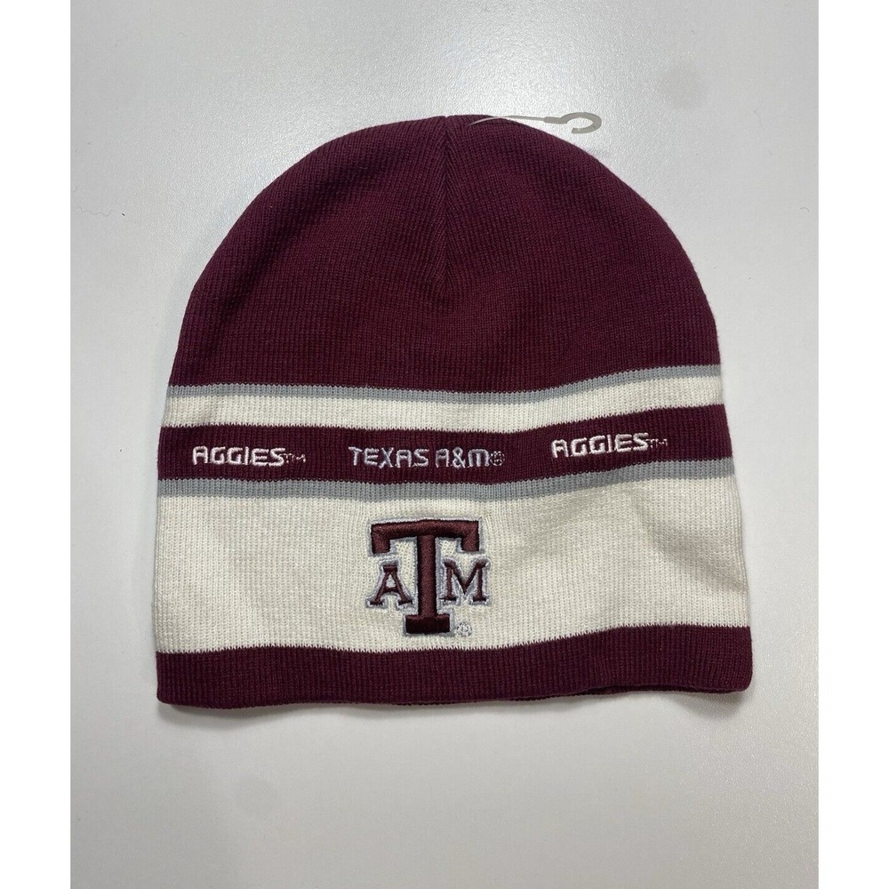 Texas A&M Aggies Beanie Knit Skull Cap Hat Campus Store White One Size OS